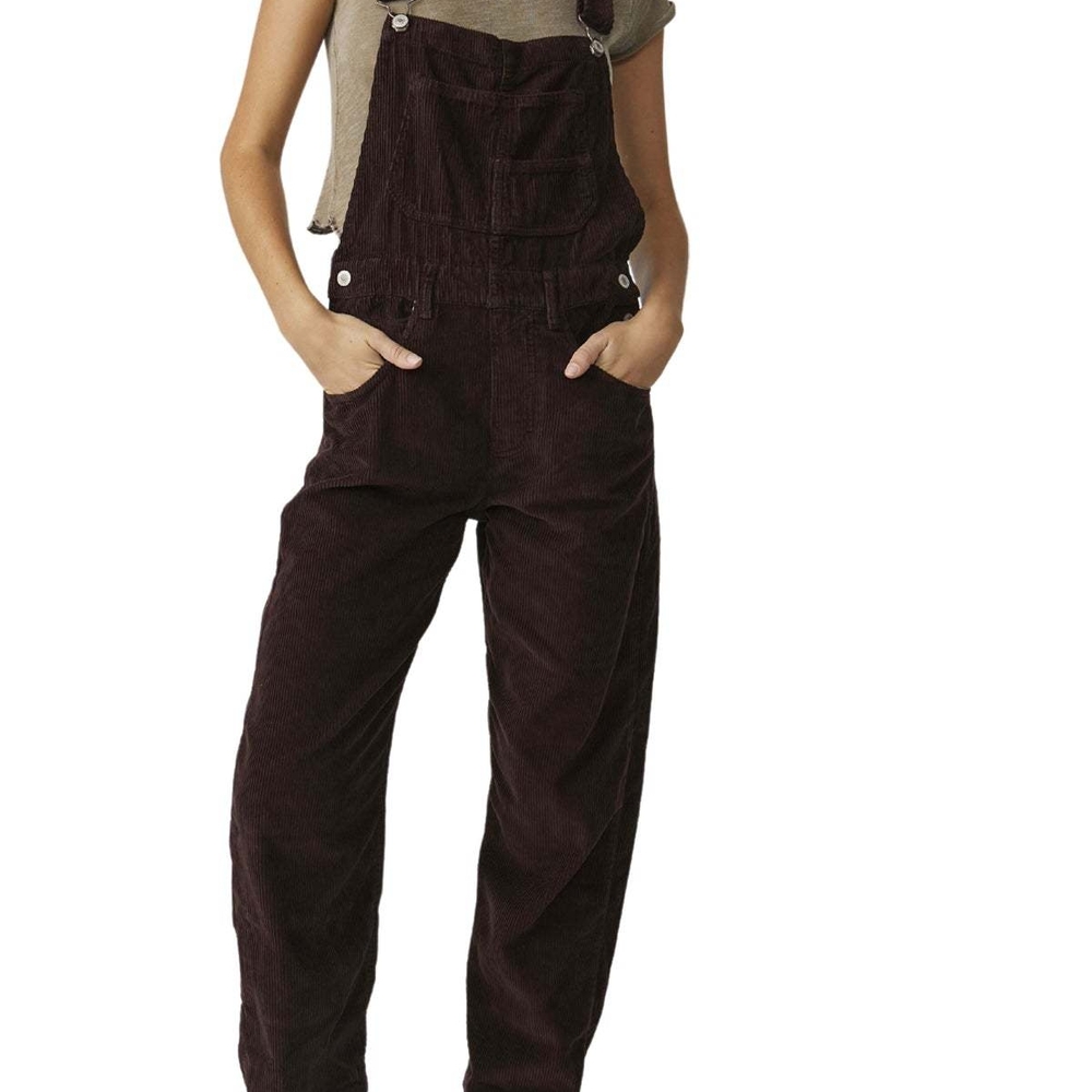 Free People Ziggy Corduroy Overalls Brown